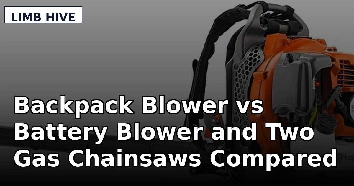 Backpack Blower vs Battery Blower and Two Gas Chainsaws Compared