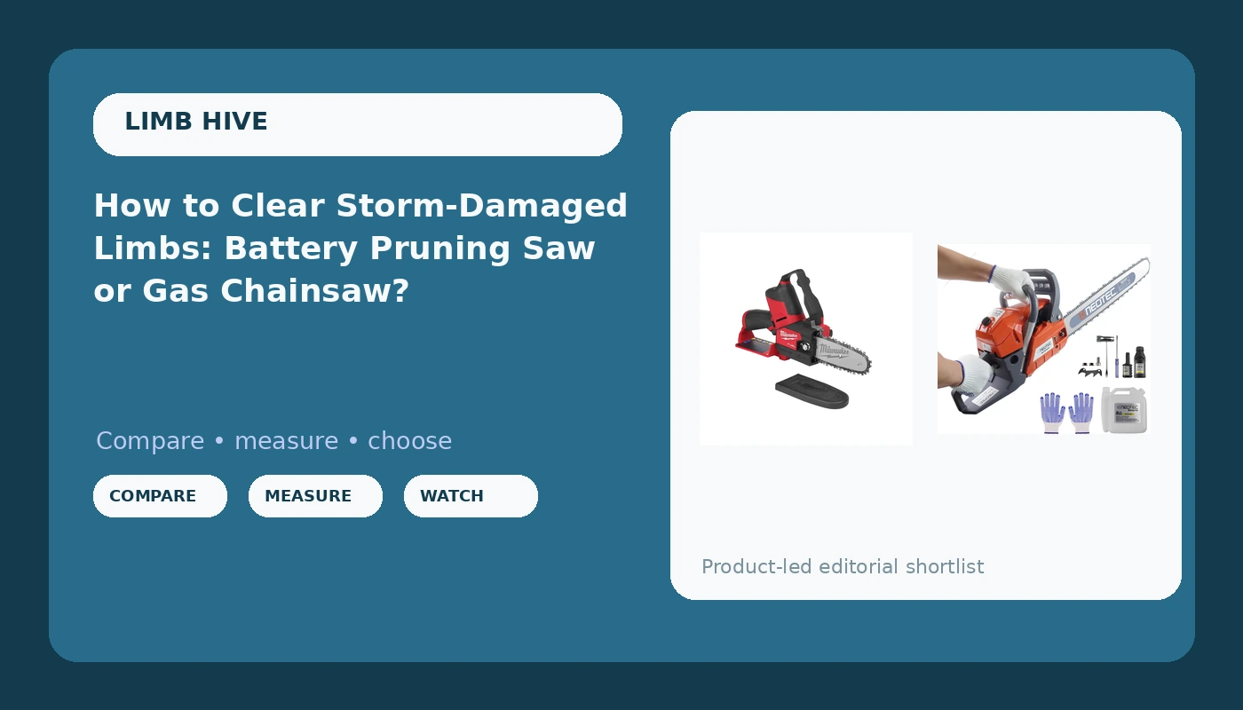 How to Clear Storm-Damaged Limbs: Battery Pruning Saw or Gas Chainsaw?