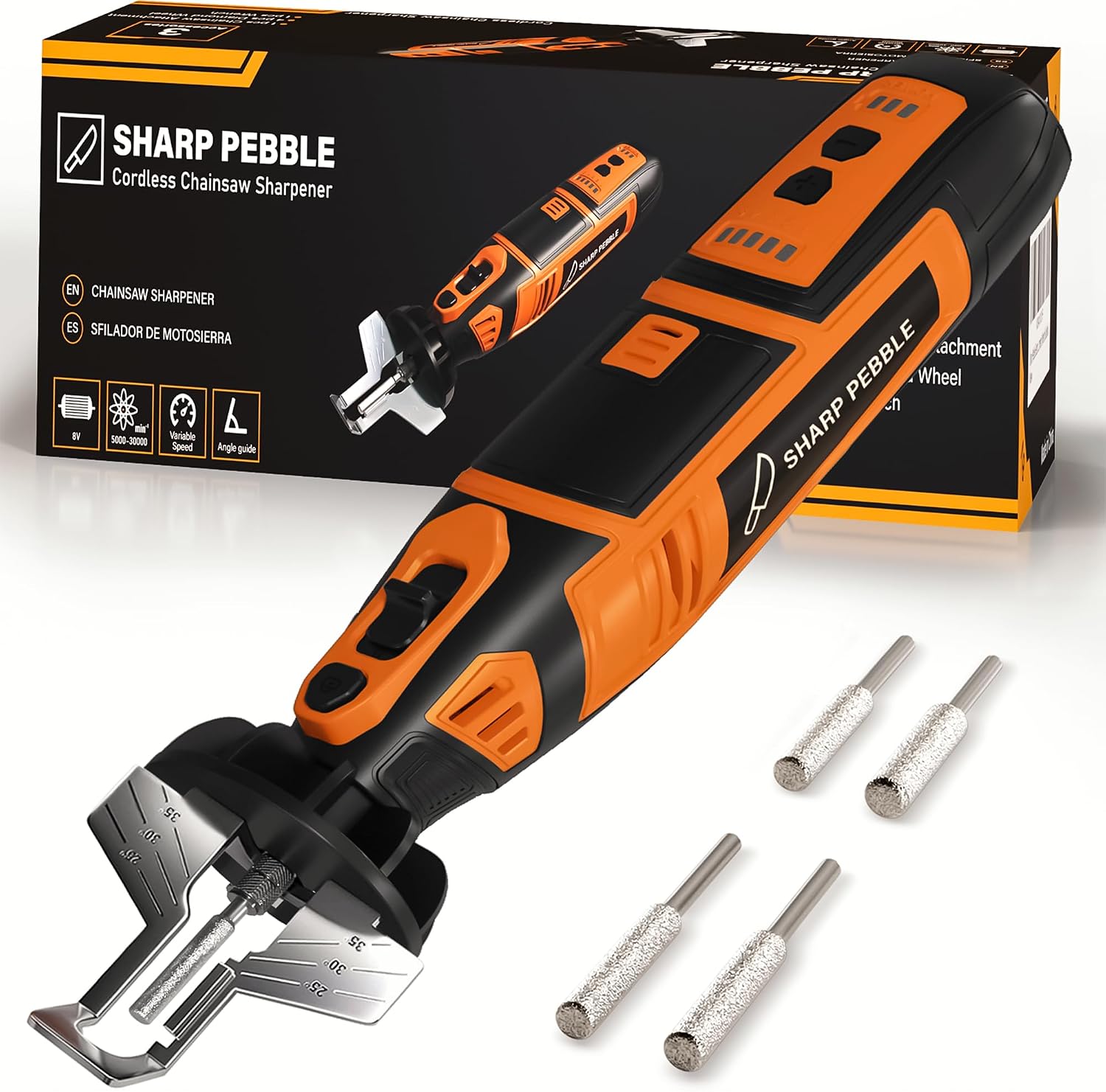 Sharp Pebble Electric Cordless Chainsaw Sharpener Kit - Chain Saw Tool