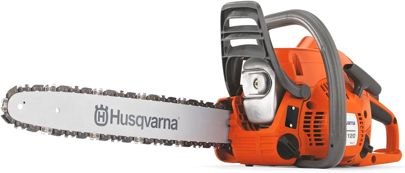 Husqvarna 120 Mark III Gas Chainsaw, Garden Tools, 16 Inch, Gifts for Men