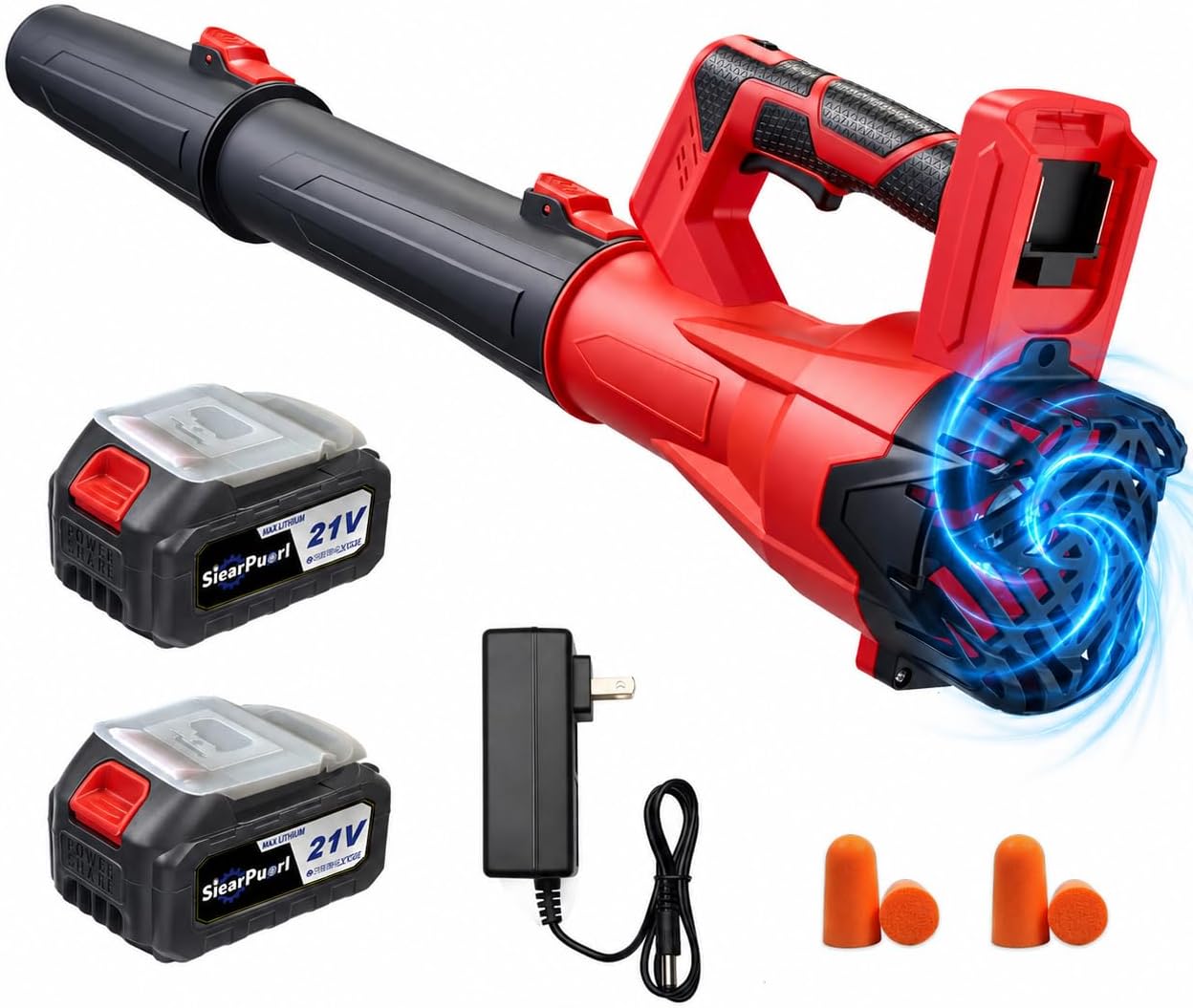 6-Speed Modes Cordless Leaf Blower 21V with two batteries